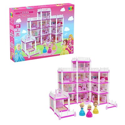 Casinha de Boneca Castelo da Princesa 240 Peças - GGB Brinquedos