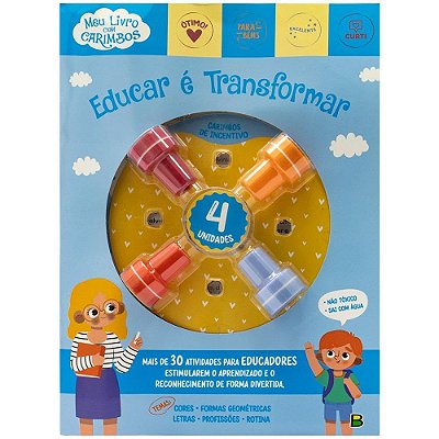 Livro de Incentivo com Carimbos: Educar é Transformar - TodoLivro
