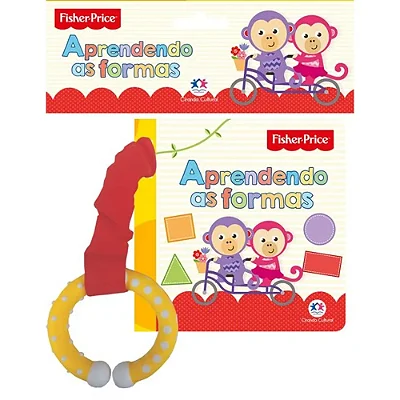 Livro Cartonado com Mordedor Fisher Price Aprendendo as Formas - Ciranda Cultural