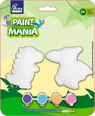 Kit de Pintura Paint Mania Dinossauro Sortido - Fenix