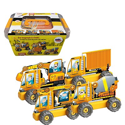 Maleta Paper Car Construção - Pakitoys