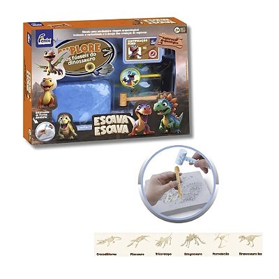Dino Fóssil Escava Escava Dinossauro Sortido - Fenix