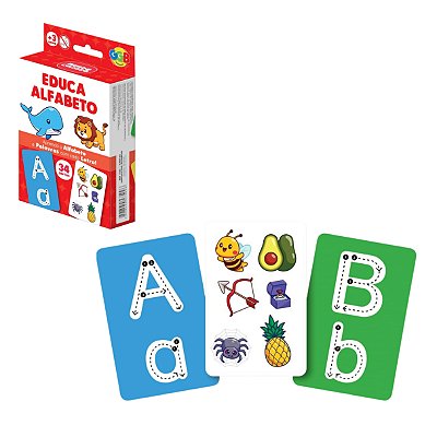 Jogo de Cartas Educa Alfabeto 34 Cartas - GGB Brinquedos