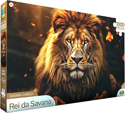 Quebra Cabeça 1000 Peças Rei da Savana - GGB Brinquedos