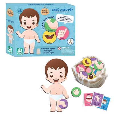 Jogo João Cadê O Seu Pé Conheça O Corpo Humano Madeira - Nig