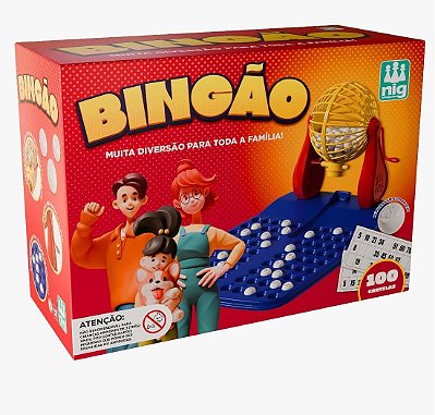Jogo Bingão Com 100 Cartelas Bingo - Nig