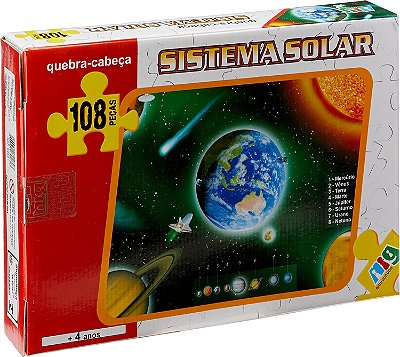 Quebra Cabeça Sistema Solar 108 Peças - Nig