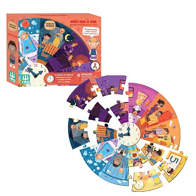 Quebra Cabeça Sequência Lógica Meu Dia a Dia Madeira - Nig