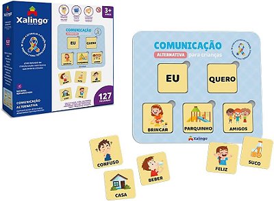 Jogo Comunicação Alternativa Para Crianças 120 Palavras MDF - Xalingo