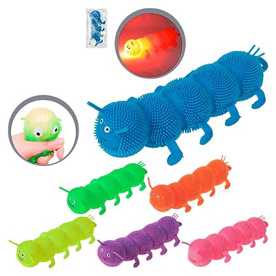 Centopeia Squish Fun de Apertar Sensorial com Luz Cor Sortida - Art Brink