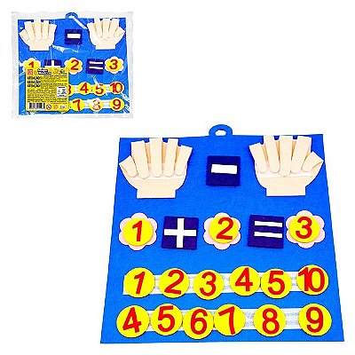 Placa de Feltro Contando Números 30x30cm - Art Brink