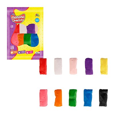 Kit Massinha Divertida EVA Com 10 Cores - Art Brink