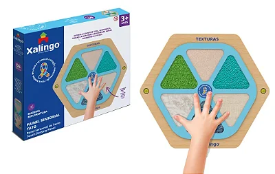 Painel Sensorial Tato MDF 06 Texturas - Xalingo