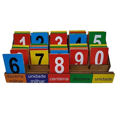 Ábaco Degrau Números Valor Real em Madeira - Jottplay