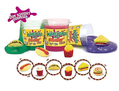 Slime Kimeleka Squishy Fast Food 180g Sensorial Sortido- Acrilex