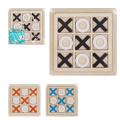 Jogo da Velha em Madeira 14cm 1 UN Cor Sortida - Art Brink