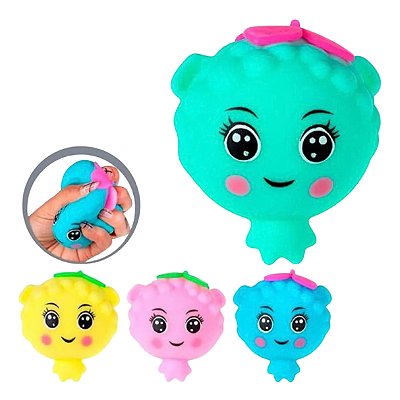 Frutinhas Squish de Apertar Sensorial 10cm 1UN Cor Sortida - Art Brink