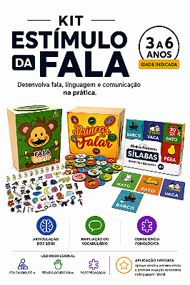 Kit Estimulo da Fala 3 a 6 anos