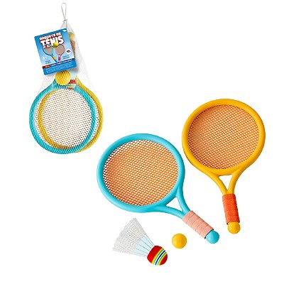 Raquete de Tênis com Peteca e Bolinha - Pakitoys