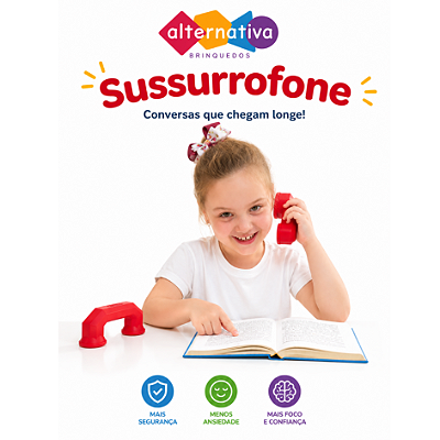 Sussurrofone Telefone de Sussurro Para Alfabetização e Consciência Fonológica