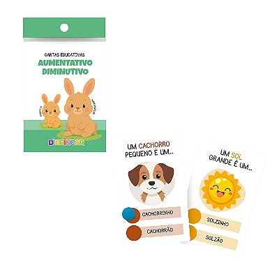 Cartas Educativas Aumentativo e Diminutivo - DiBrincar