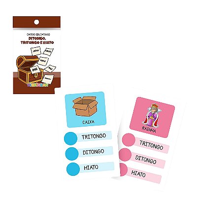 Cartas Educativas Ditongo, Tritongo e Hiato - DiBrincar