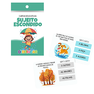 Cartas Educativas Sujeito Escondido - DiBrincar