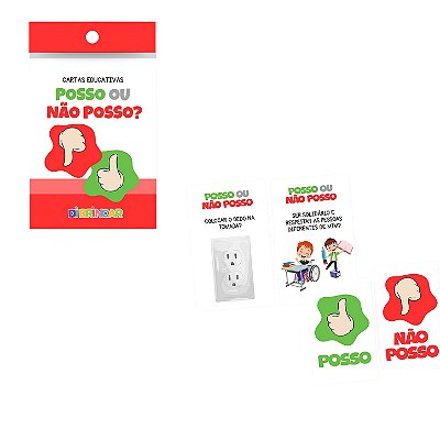 Cartas Educativas Posso ou Não Posso - DiBrincar