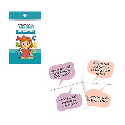 Cartas Educativas Sabe Dizer? Alfabético - DiBrincar