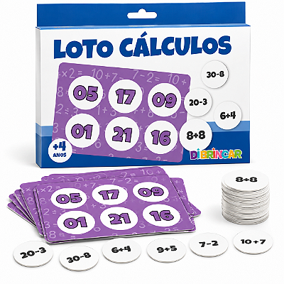 Jogo Loto Cálculos - DiBrincar