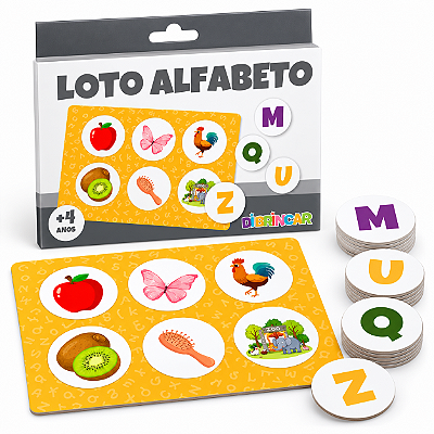 Jogo Loto Alfabeto - DiBrincar