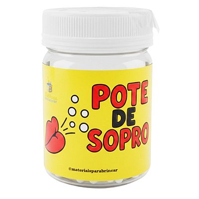 Pote de Sopro para Estímulo da Respiração e da Fala - Materiais para Brincar