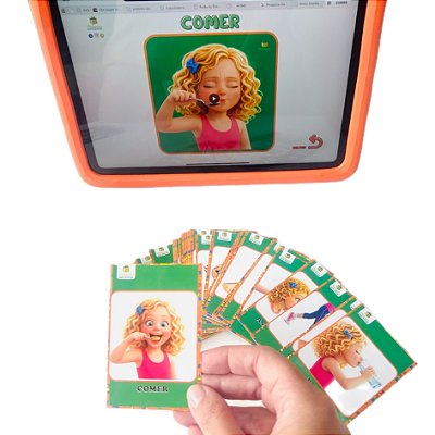 Cartas Interativas Verbos 36 Cartas de Ações Vídeos dos Movimentos - Materiais Para Brincar