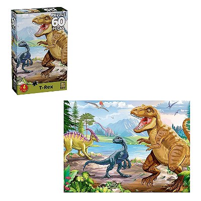Quebra-Cabeça 60 Peças T-Rex - Grow