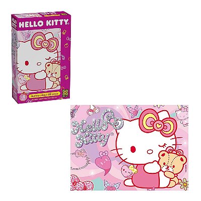 Quebra-Cabeça 60 Peças Hello Kitty Brilhante - Grow