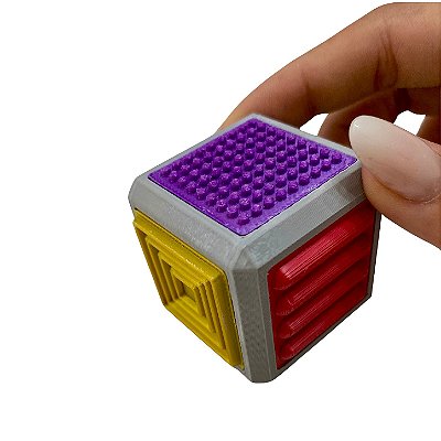 Cubo Sensorial Texturizado Estimulação Tátil e Sensorial - Alternativa 3D