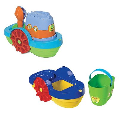 Barco de Praia Colorido 10 Peças - MercoToys