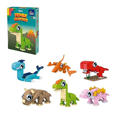 Fenix Blocks Dino Blocos de Montar 01 UN Sortido - Fenix
