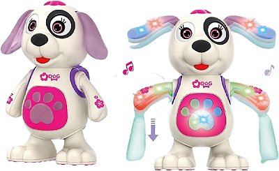 Dancing Robô Dog com Luz e Som - Pais e Filhos