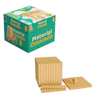 Material Dourado Escolar Madeira 611 Peças - Pais e Filhos