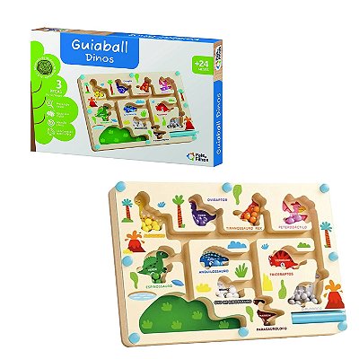 Guiaball Dinos Brinquedo Magnético Educativo - Pais e Filhos