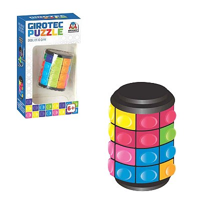 Girotec Puzzle 4 Deslize e Gire Quebra-Cabeça Giratório e Deslizante - Braskit