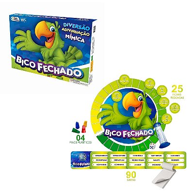 Jogo Bico Fechado Diversão, Adivinhação e Mímica - Pais e Filhos