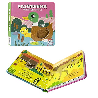Livro Infantil Aventuras Táteis e Sonoras: Fazendinha - Happy Books