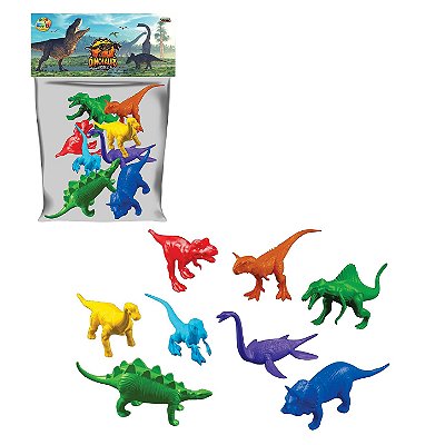 Kit Dinossauros 8 Peças - GGB Brinquedos