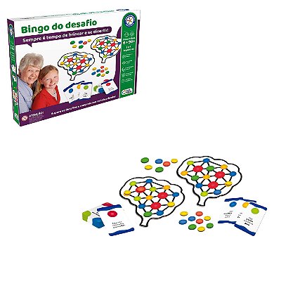 Jogo Bingo do Desafio Linha Inclusiva 2 a 4 Jogadores - Pais e Filhos