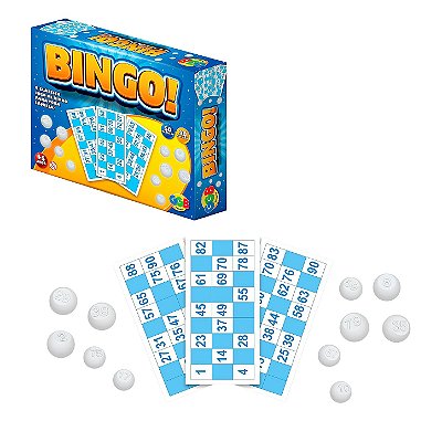 Bingo Econômico 50 Cartelas e 90 Bolinhas - GGB Brinquedos