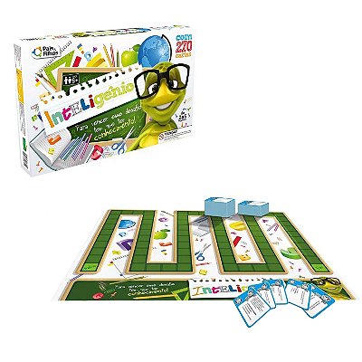 Jogo de Tabuleiro Inteligênio com 270 Cartas - Pais e Filhos
