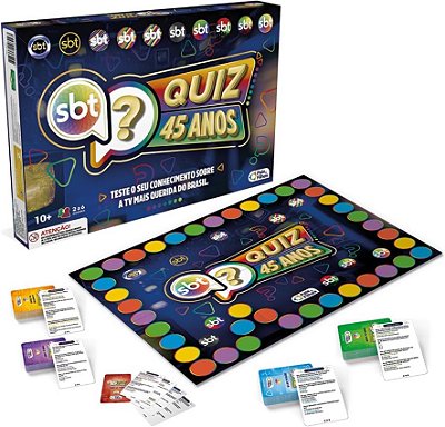 Jogo Quiz 45 Anos SBT com 168 Cartas - Pais e Filhos