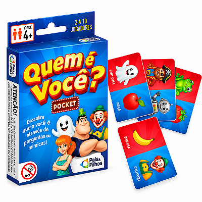 Jogo de Cartas Quem é Você? Pocket 55 Cartas - Pais e Filhos
